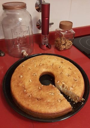 Una foto de Budín súper esponjoso de yogurt y frutas