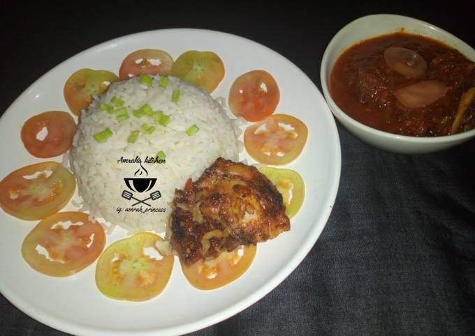 White rice and stew