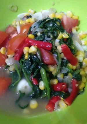 Foto resep Tumis kangkung jagung