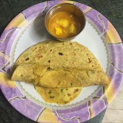 A picture of Leftover moong daal paratha.