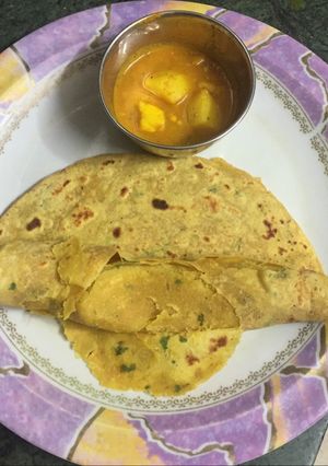 A picture of Leftover moong daal paratha.