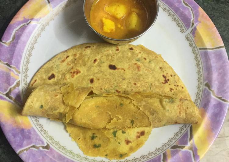 Leftover moong daal paratha