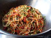 A picture of spaghetti salad