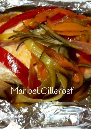 Foto principal de Salmón en papillote, hecho en sartén