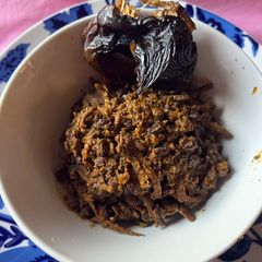 A picture of Achicha ❤️ n smoked fish.