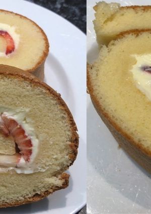 รูปของ Gluten free & Lactose free Swiss Roll แยมโรลสำหรับเพื่อนๆ ที่แพ้แป้งสาลี และนมใน Air fryer