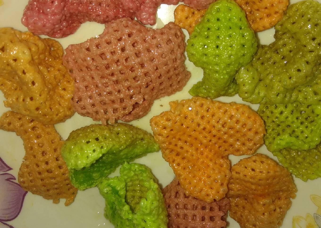 Three colour papad - evening snacks