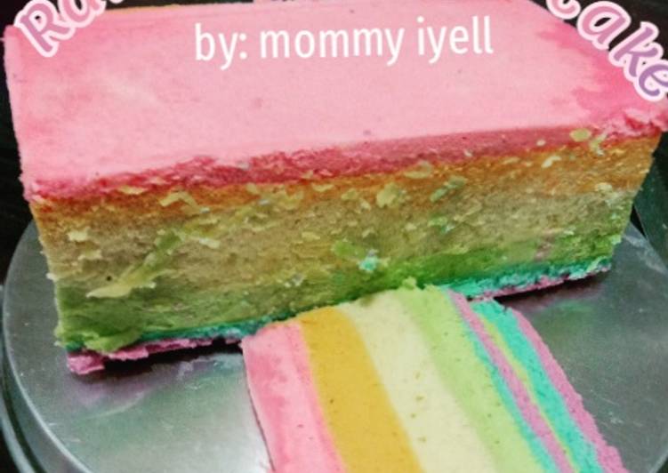 Rainbow cake kukus (ekonomis)