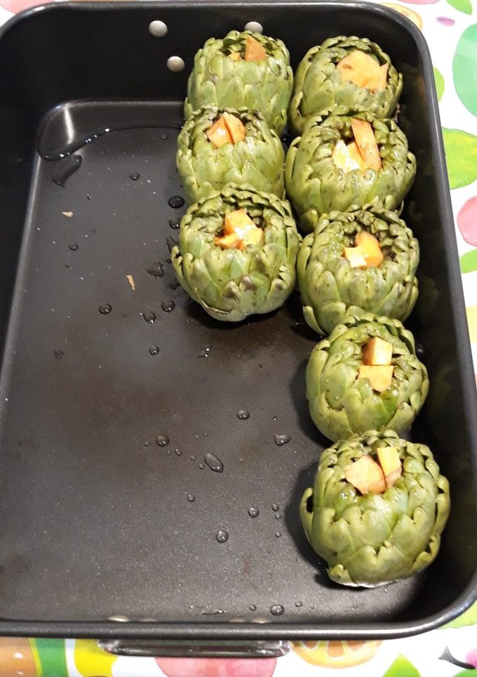 Una foto de Alcachofas rellenas de boniatos