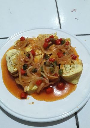 Foto resep Telur dadar gulung asem manis