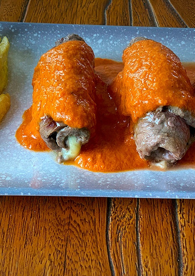 Una foto de Rollitos de ternera con Gruyère