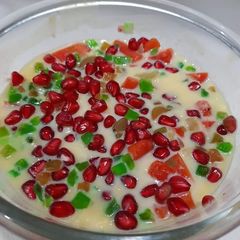 A picture of Fruit custard.