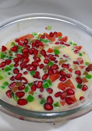 A picture of Fruit custard.