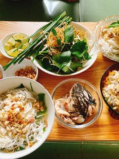 Hình của món Bún cá lóc hương vị Khmer.