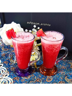 عکسی از دستور 🍹اسموتی هندوانه و کاسنی🍉