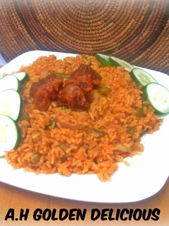 A picture of Jollof Rice.