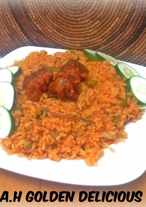 A picture of Jollof Rice.