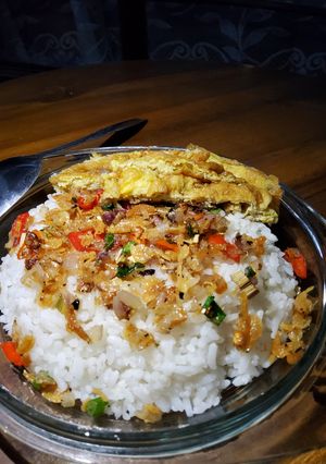 Foto resep Nasi Tabur Udang Rebon Pedas