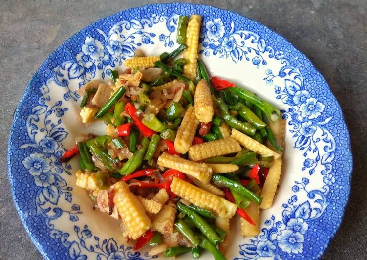 Bahan Membuat Tumis putren kacang panjang Anti Gagal