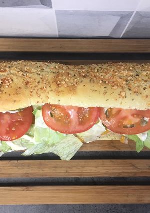 Une photo de Sandwich et pain façon Subway