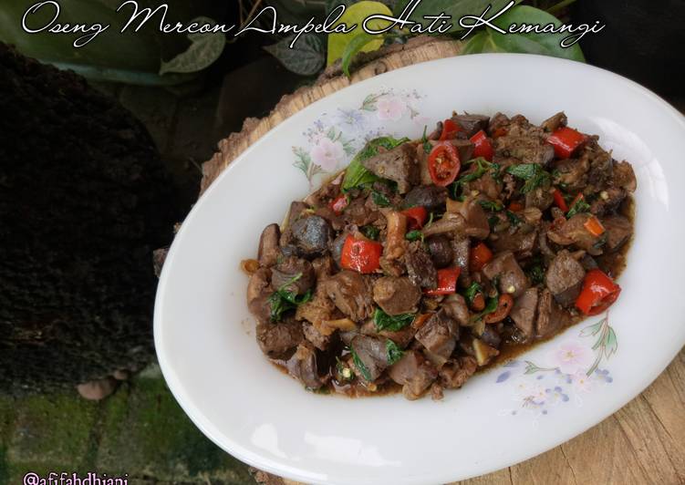 Bagaimana meracik Oseng Mercon Ampela Hati Kemangi, Bisa Manjain Lidah