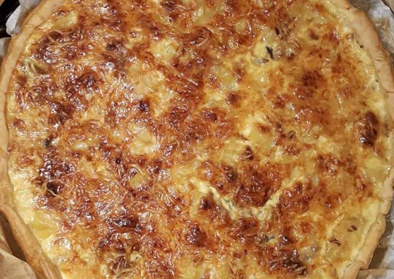 Quiche au poulet et pommes de terre