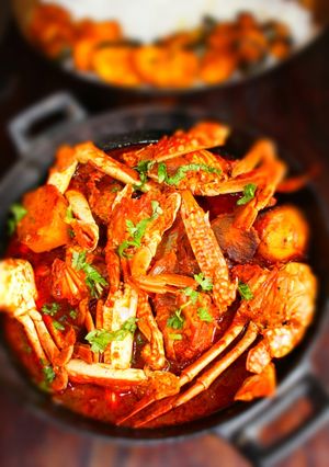 A picture of Crab Curry.