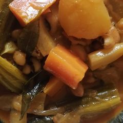 A picture of Groundnut & Black Eye Beans Curry.