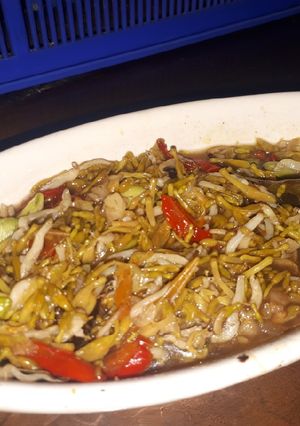 Foto resep Tumis Kembang pepaya & teri pete