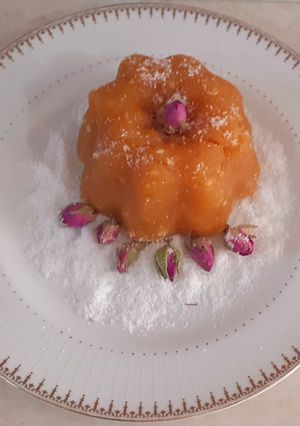 عکسی از دستور حلوای زعفرانی آرد گندم