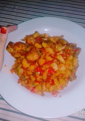 Foto resep Balado ayam kentang pedas