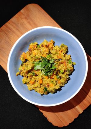 A picture of Kodo millet poha.
