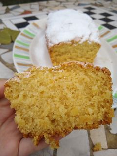 Una foto de Budín de naranja vegano