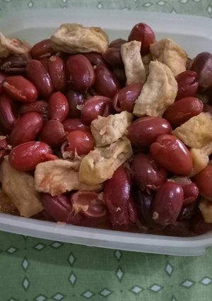 Foto resep Tumis kulit mlinjo capur tahu