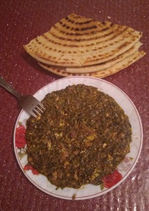 صورة لوصفة سلق حميس مع كسرة رخساس