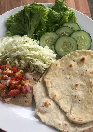 Foto resep Healthy Diet Food: Homemade Tortilla + Dori Sambal Matah