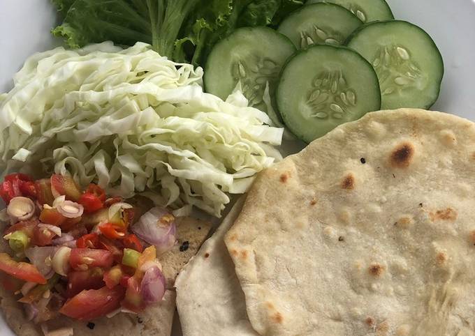Standar Bagaimana cara membuat Healthy Diet Food: Homemade Tortilla + Dori Sambal Matah yang nagih banget