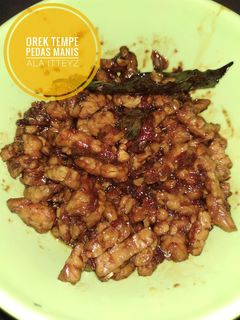 Foto resep 2. Orek Tempe Basah Pedas Manis