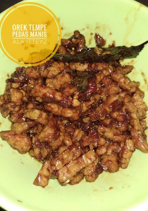 Foto resep 2. Orek Tempe Basah Pedas Manis