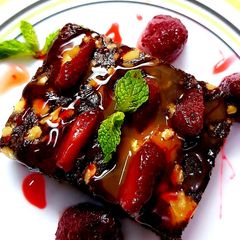 3 colour Strawberry Brownie A picture of 3 colour Strawberry Brownie.