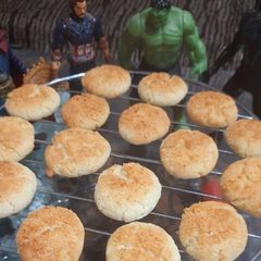 A picture of Eggless Coconut Cookies.