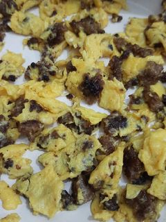 Foto resep Telur kocok balut daging