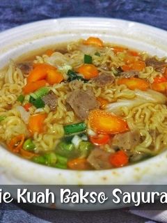 Foto resep Indomie Kuah Bakso Sayuran