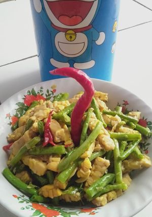 Foto resep Tumis kacang panjang & tempe ❤️🤩 warna warni