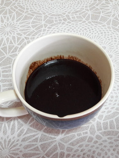 Una foto de Chocolate a la taza espeso con nueces solidario de comercio justo y vegano☕