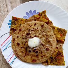 Raw papaya paratha A picture of Raw papaya paratha.