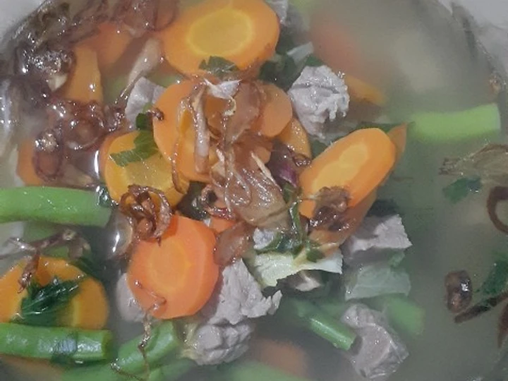 Cara Gampang Membuat Resep Sup daging sapi + sayuran Anti Ribet, Mantap