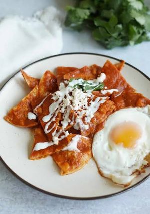 Una foto de Chilaquiles Rojos