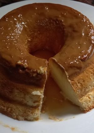 Una foto de Flan cremoso en licuadora