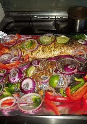 A picture of Baked fish.